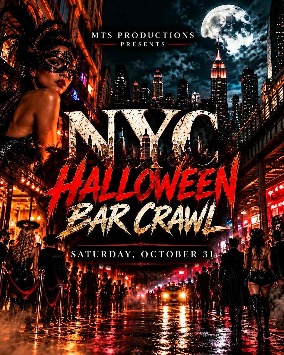 Buy tickets for NYC Halloween Bar Crawl 2026 – Times Square to East Village NYC Halloween Bar Crawl 2026 – Times Square to East Village