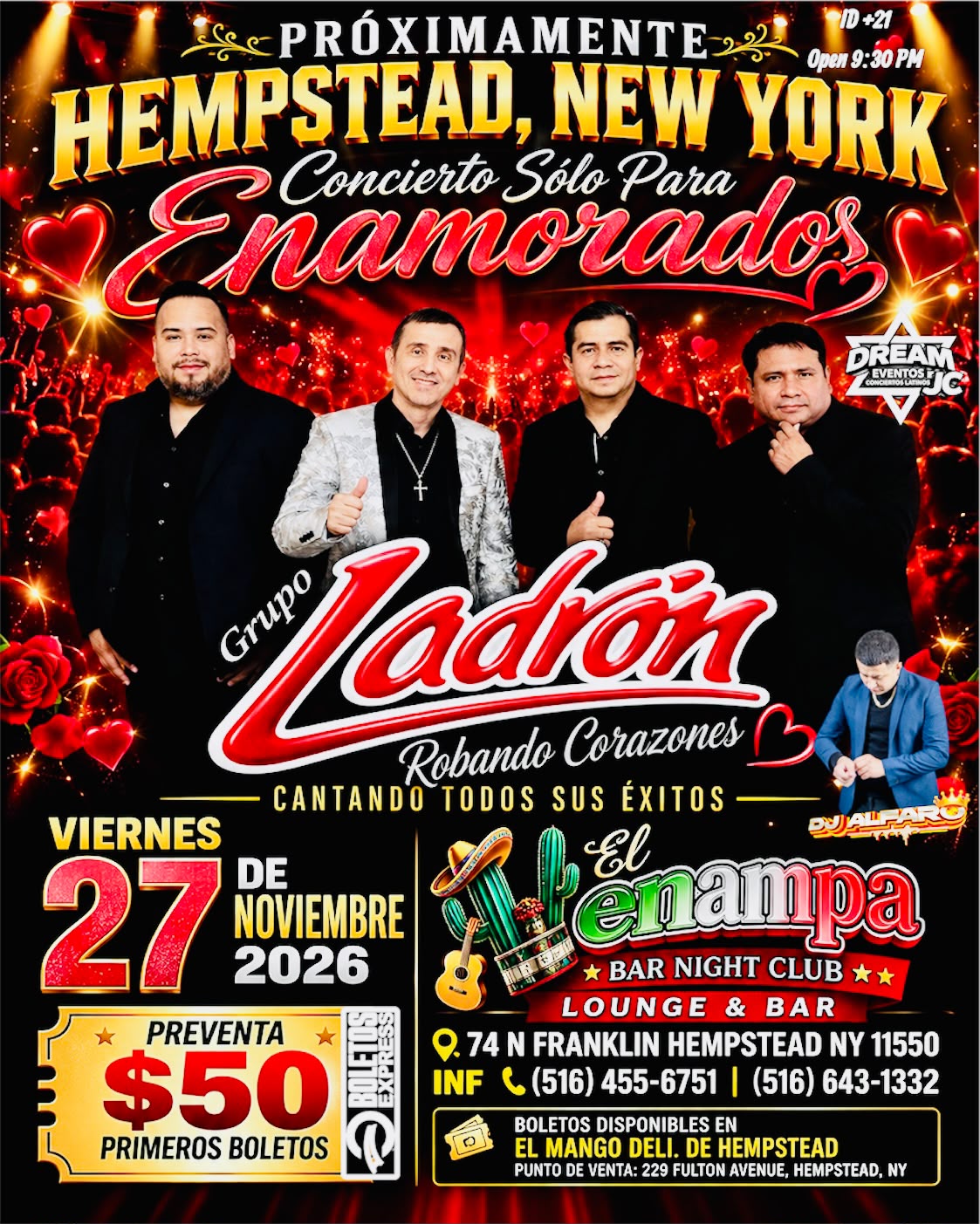 Grupo Ladron / Este  Viernes 27  Noviembre / Hempstead NY Long island